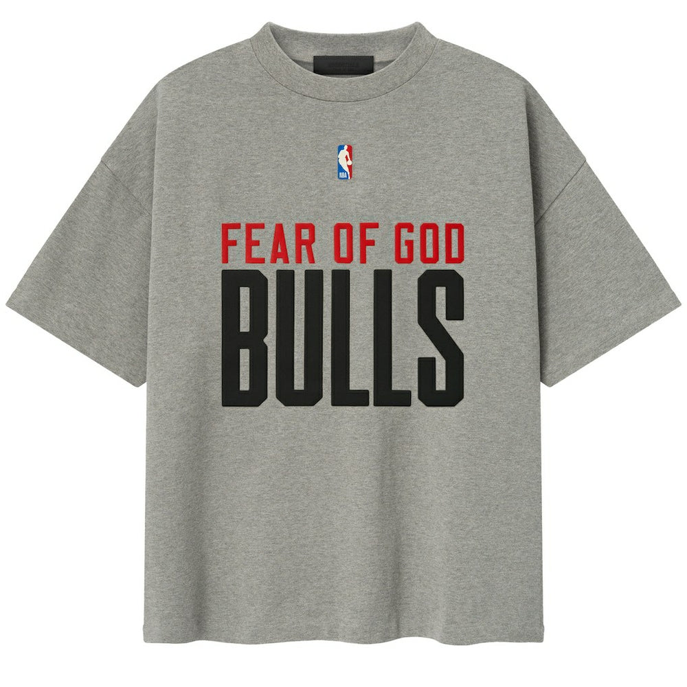 Chicago Bulls Fear of God x NBA Unisex 90s T-Shirt Heather Gray - NBA