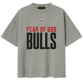Chicago Bulls Fear of God x NBA Unisex 90s T-Shirt Heather Gray - NBA