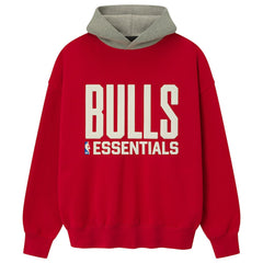 Chicago Bulls Fear of God x NBA Unisex Sport Hoodie Red/Heather Gray - NBA