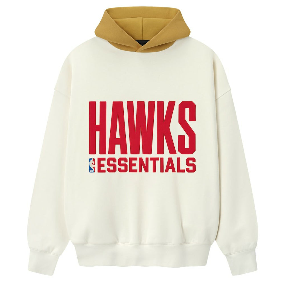 Atlanta Hawks Fear of God x NBA Unisex Sport Hoodie Cream/Yellow - NBA