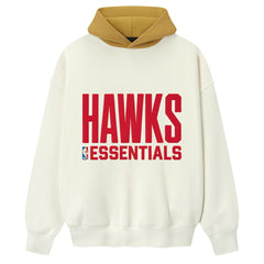 Atlanta Hawks Fear of God x NBA Unisex Sport Hoodie Cream/Yellow - NBA
