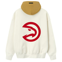 Atlanta Hawks Fear of God x NBA Unisex Sport Hoodie Cream/Yellow - NBA