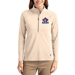 Toronto Blue Jays Cutter & Buck Women's Cooperstown Collection Adapt Eco Knit Stretch Half-Zip Pullover - MLB