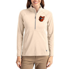 Baltimore Orioles Cutter & Buck Women's Cooperstown Collection Adapt Eco Knit Stretch Half-Zip Pullover - MLB