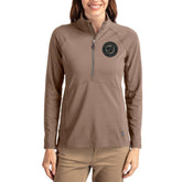 Washington Nationals Cutter & Buck Women's Adapt Eco Knit Stretch Half-Zip Pullover - MLB