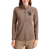 Colorado Rockies Cutter & Buck Women's Adapt Eco Knit Stretch Half-Zip Pullover - MLB