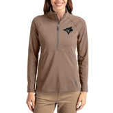 Toronto Blue Jays Cutter & Buck Women's Adapt Eco Knit Stretch Half-Zip Pullover - MLB