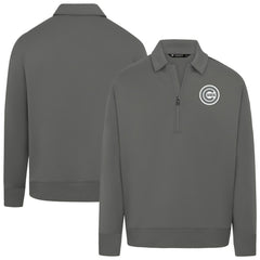 Chicago Cubs Levelwear Women's Canmore Chenille Logo Quarter-Zip Top - MLB