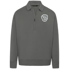 Milwaukee Brewers Levelwear Women's Canmore Chenille Logo Quarter-Zip Top - MLB