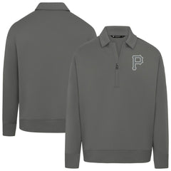 Pittsburgh Pirates Levelwear Women's Canmore Chenille Logo Quarter-Zip Top - MLB