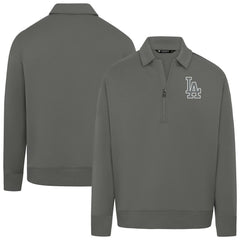 Los Angeles Dodgers Levelwear Women's Canmore Chenille Logo Quarter-Zip Top - MLB