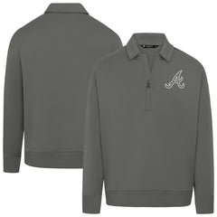 Atlanta Braves Levelwear Women's Canmore Chenille Logo Quarter-Zip Top - MLB