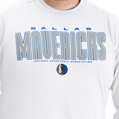 Dallas Mavericks G-III Sports by Carl Banks Adaptive Printed Mesh Effect Long Sleeve T-Shirt White - NBA