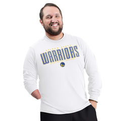 Golden State Warriors G-III Sports by Carl Banks Adaptive Printed Mesh Effect Long Sleeve T-Shirt White - NBA