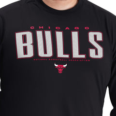 Chicago Bulls G-III Sports by Carl Banks Adaptive Printed Mesh Effect Long Sleeve T-Shirt Black - NBA
