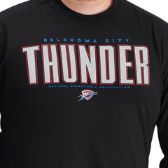 Oklahoma City Thunder G-III Sports by Carl Banks Adaptive Printed Mesh Effect Long Sleeve T-Shirt Black - NBA