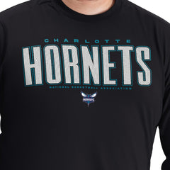 Charlotte Hornets G-III Sports by Carl Banks Adaptive Printed Mesh Effect Long Sleeve T-Shirt Black - NBA