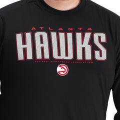 Atlanta Hawks G-III Sports by Carl Banks Adaptive Printed Mesh Effect Long Sleeve T-Shirt Black - NBA