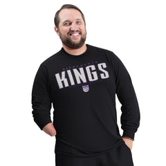Sacramento Kings G-III Sports by Carl Banks Adaptive Printed Mesh Effect Long Sleeve T-Shirt Black - NBA