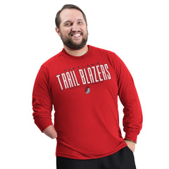 Portland Trail Blazers G-III Sports by Carl Banks Adaptive Printed Mesh Effect Long Sleeve T-Shirt Red - NBA
