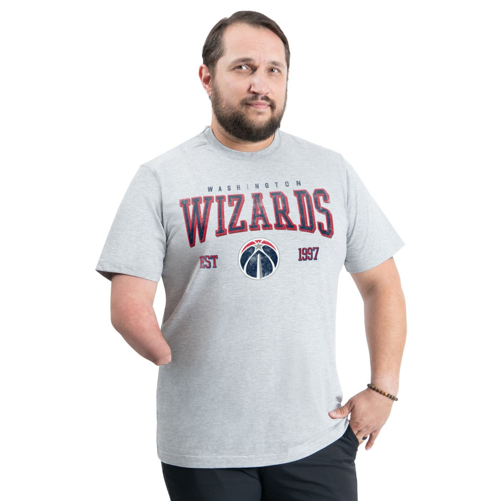 Washington Wizards G-III Sports by Carl Banks Adaptive Classic Team Spirit Short Sleeve T-Shirt Gray - NBA