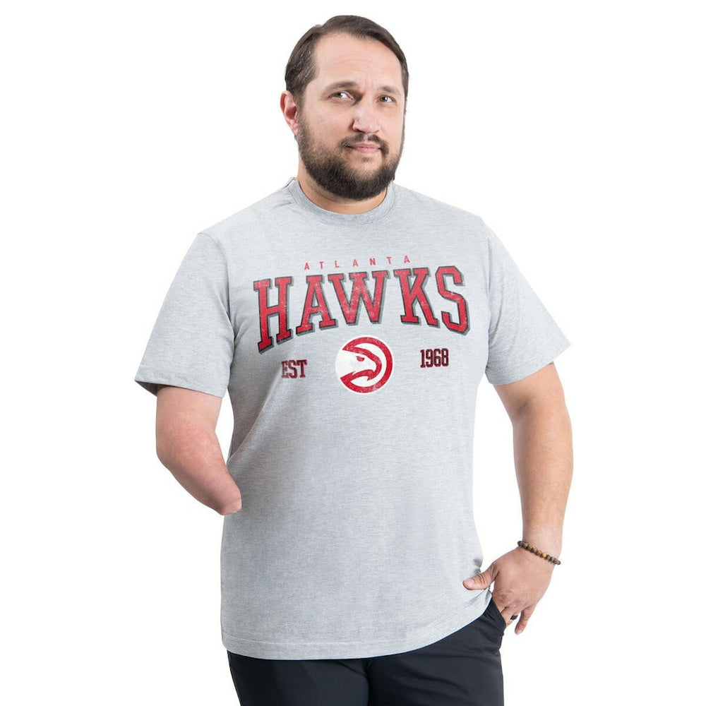 Atlanta Hawks G-III Sports by Carl Banks Adaptive Classic Team Spirit Short Sleeve T-Shirt Gray - NBA