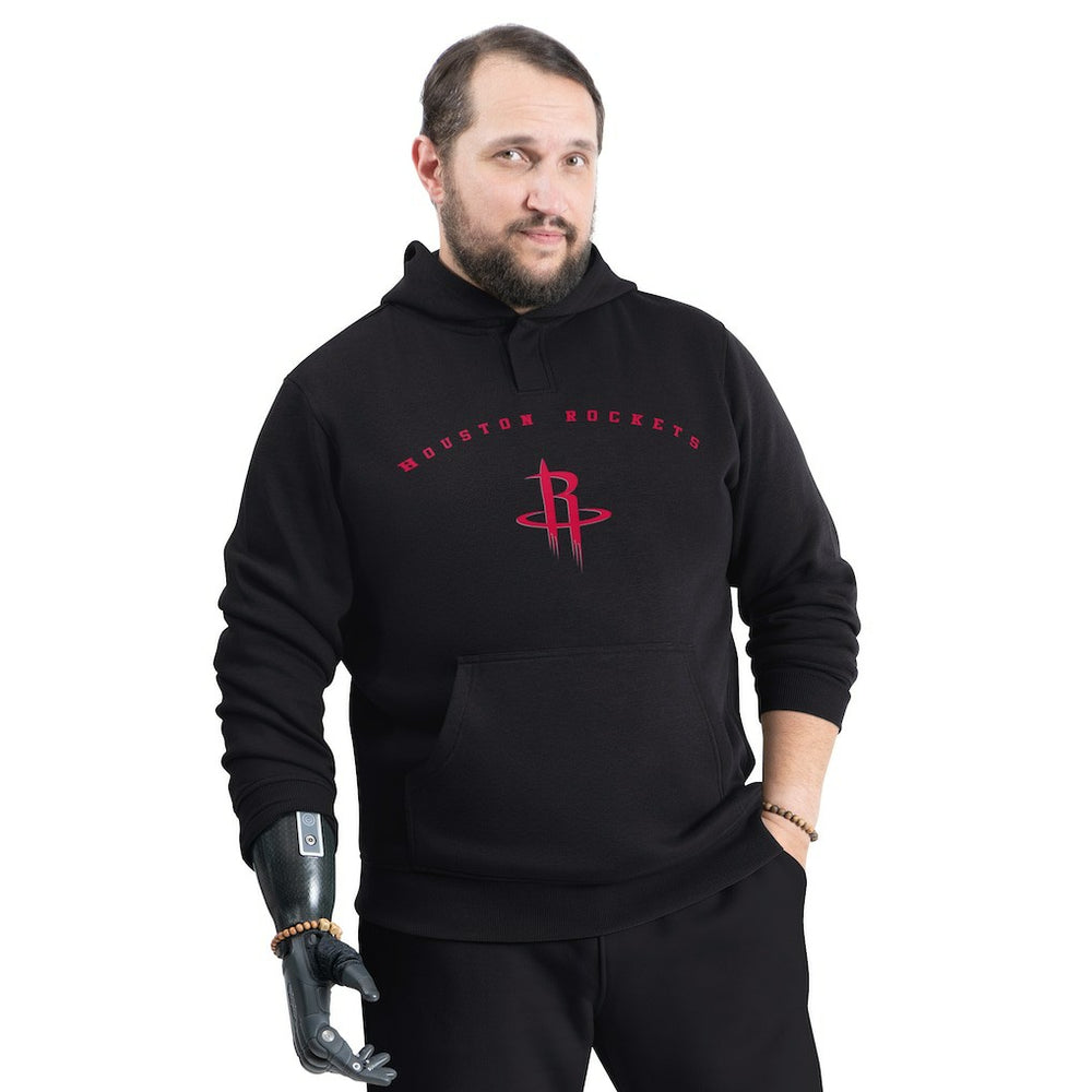 Houston Rockets G-III Sports by Carl Banks Adaptive Team Arc Fleece Hoodie Black - NBA