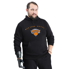 New York Knicks G-III Sports by Carl Banks Adaptive Team Arc Fleece Hoodie Black - NBA