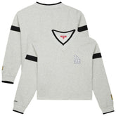 Los Angeles Dodgers Mitchell & Ness Women's Cooperstown Collection V-Neck Cropped Toggle Sweatshirt - MLB