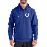 Indianapolis Colts Cutter & Buck Roam Eco Half-Zip Recycled Pullover Hoodie Royal | NFL