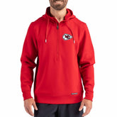 Kansas City Chiefs Cutter & Buck Roam Eco Half-Zip Recycled Pullover Hoodie Red | NFL