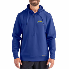 Los Angeles Chargers Cutter & Buck Roam Eco Half-Zip Recycled Pullover Hoodie Blue | NFL
