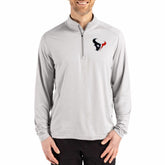 Houston Texans Cutter & Buck Coastline Epic Comfort Recycled Quarter-Zip Pullover Gray | NFL