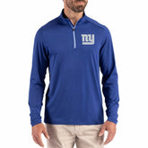 New York Giants Cutter & Buck Coastline Epic Comfort Recycled Quarter-Zip Pullover Royal | NFL