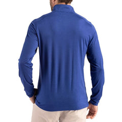 New York Giants Cutter & Buck Coastline Epic Comfort Recycled Quarter-Zip Pullover Royal | NFL