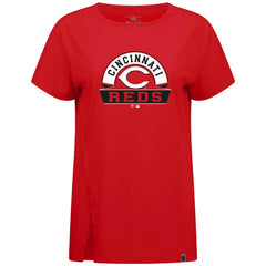Cincinnati Reds Levelwear Women's Influx Banner Arch T-Shirt - MLB