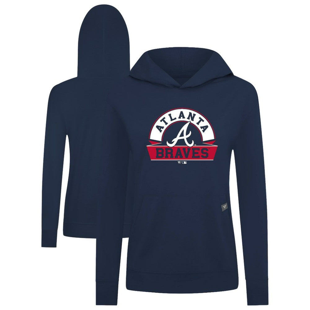 Atlanta Braves Levelwear Women's Relay Banner Arch Long Sleeve T-Shirt Hoodie - MLB