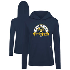 Milwaukee Brewers Levelwear Women's Relay Banner Arch Long Sleeve T-Shirt Hoodie - MLB
