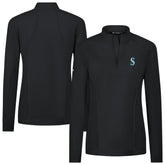 Seattle Mariners Levelwear Women's Upright Insignia 2.0 Quarter-Zip Tri-Blend Top - MLB