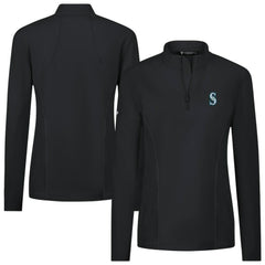 Seattle Mariners Levelwear Women's Upright Insignia 2.0 Quarter-Zip Tri-Blend Top - MLB