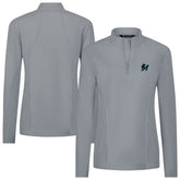 Miami Marlins Levelwear Women's Upright Insignia 2.0 Quarter-Zip Tri-Blend Top - MLB
