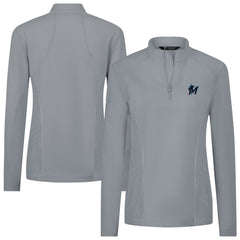 Miami Marlins Levelwear Women's Upright Insignia 2.0 Quarter-Zip Tri-Blend Top - MLB