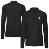 Philadelphia Phillies Levelwear Women's Upright Insignia 2.0 Quarter-Zip Tri-Blend Top - MLB