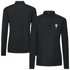 Philadelphia Phillies Levelwear Women's Upright Insignia 2.0 Quarter-Zip Tri-Blend Top - MLB
