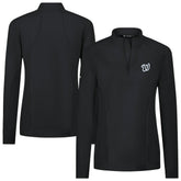Washington Nationals Levelwear Women's Upright Insignia 2.0 Quarter-Zip Tri-Blend Top - MLB