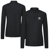 New York Yankees Levelwear Women's Upright Insignia 2.0 Quarter-Zip Tri-Blend Top - MLB
