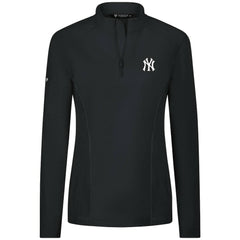 New York Yankees Levelwear Women's Upright Insignia 2.0 Quarter-Zip Tri-Blend Top - MLB