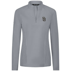 San Diego Padres Levelwear Women's Upright Insignia 2.0 Quarter-Zip Tri-Blend Top - MLB