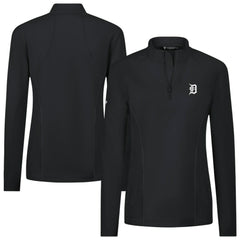 Detroit Tigers Levelwear Women's Upright Insignia 2.0 Quarter-Zip Tri-Blend Top - MLB
