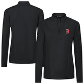 Boston Red Sox Levelwear Women's Upright Insignia 2.0 Quarter-Zip Tri-Blend Top - MLB